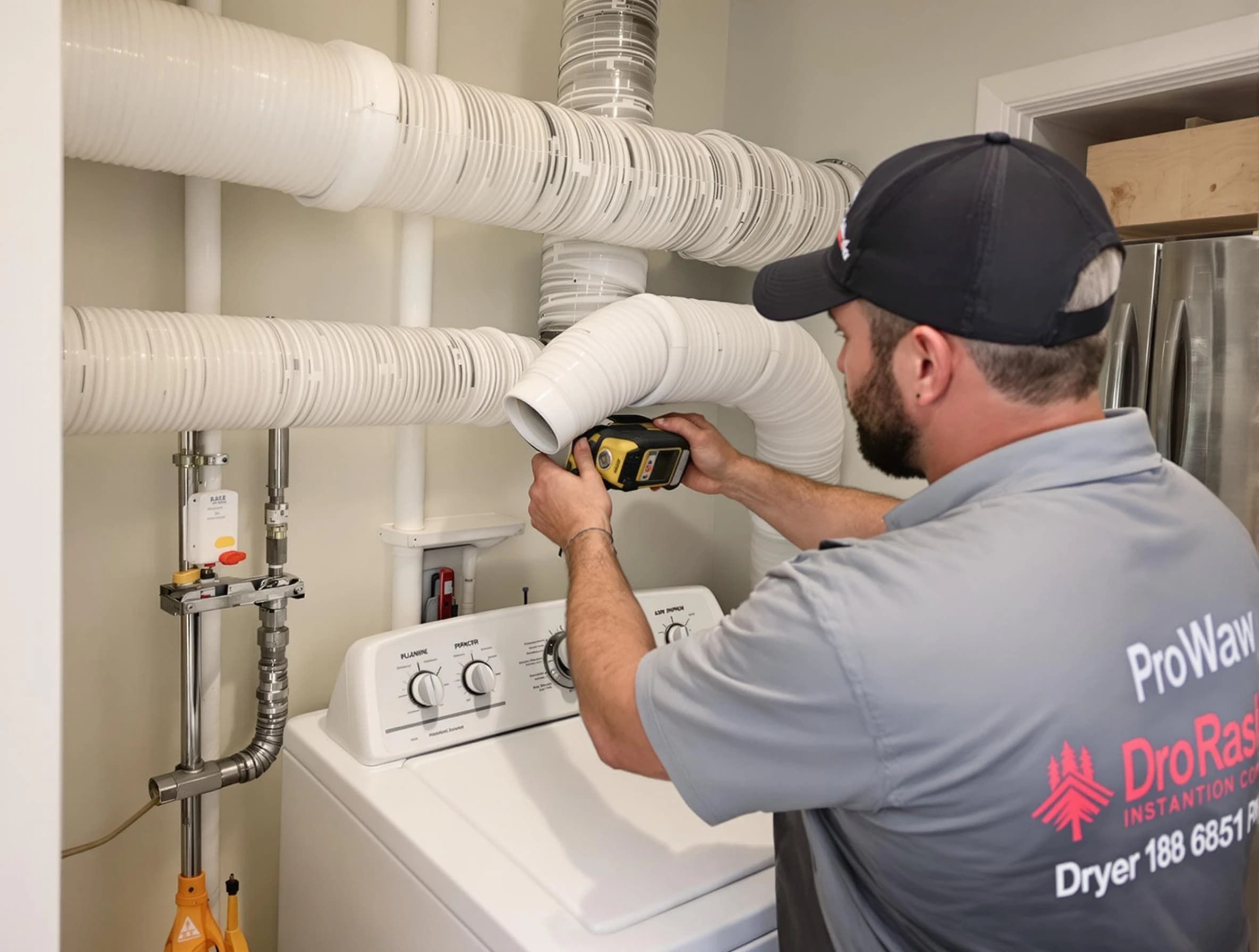 Professional dryer vent hose installation by Chelmsford Dryer Vent Cleaning in Chelmsford