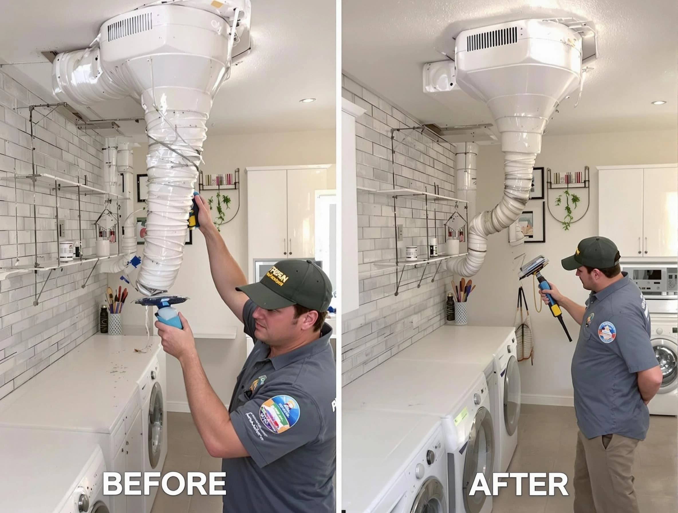 Professional dryer exhaust vent cleaning by Chelmsford Dryer Vent Cleaning in Chelmsford